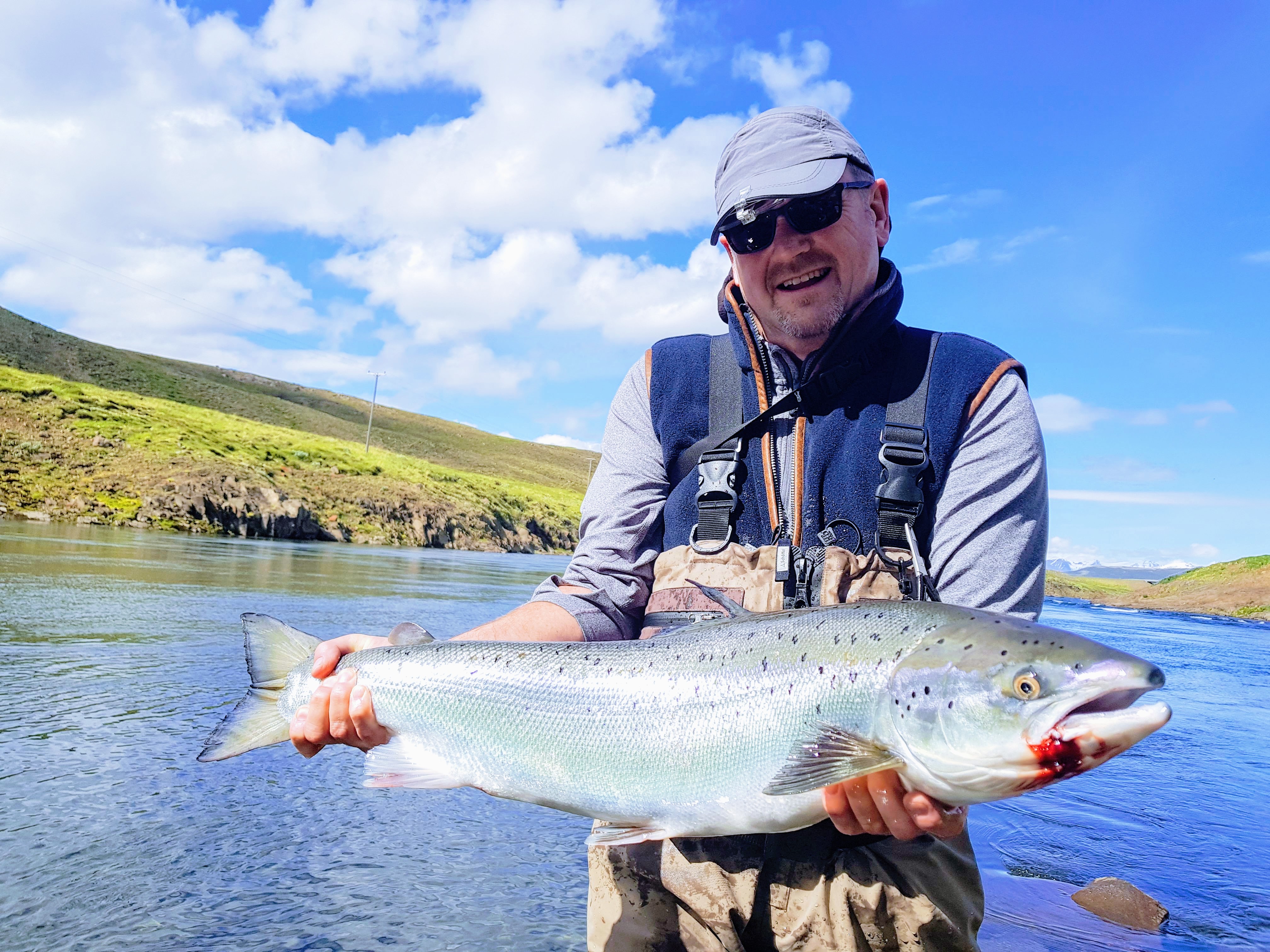 Reykjadalsá River Lodge, Fly Fishing For Salmon & Brown Trout