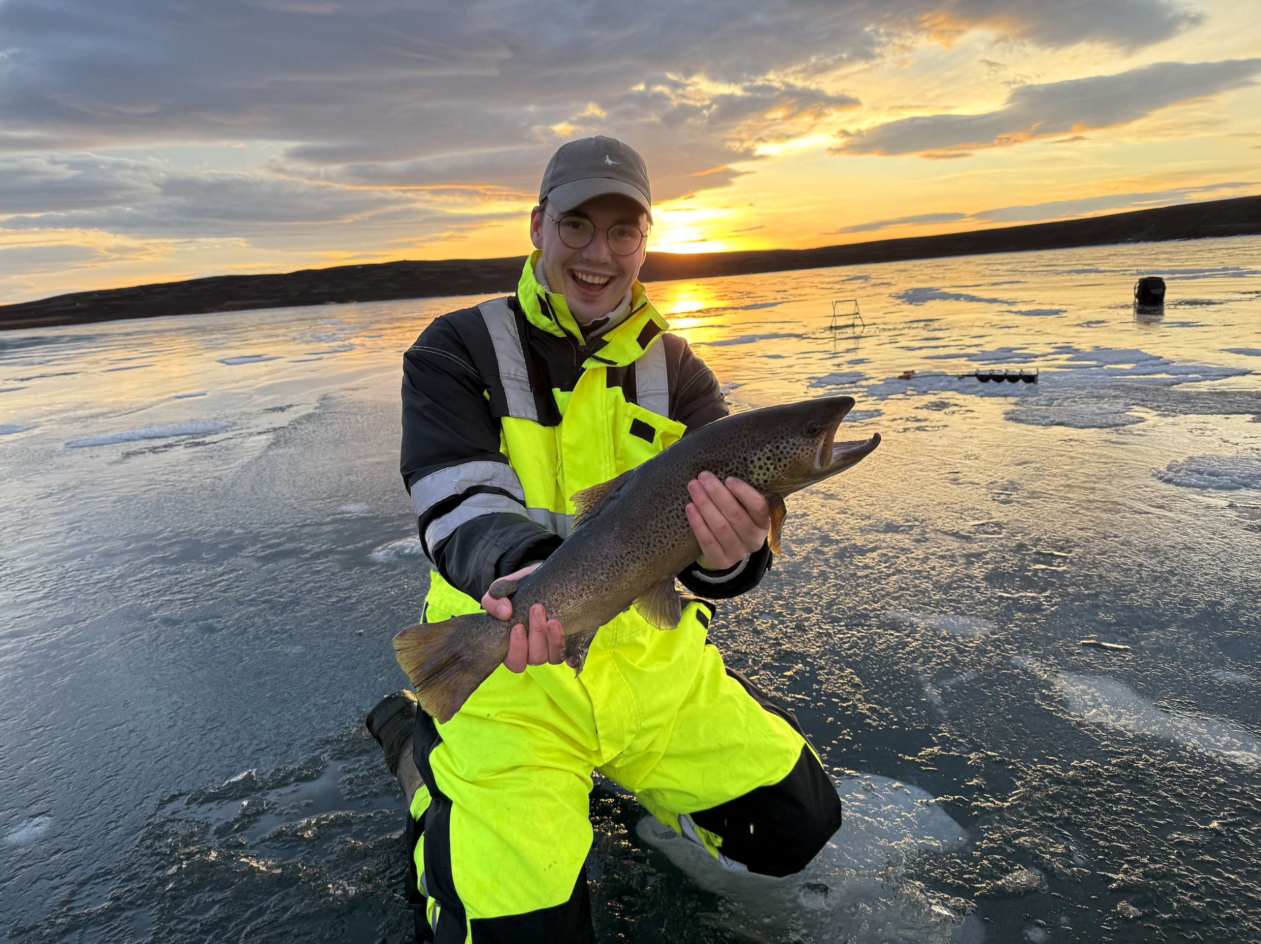 A nice brown trout caught on Lake Kringluvatn